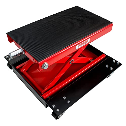 Extreme Max 5001.5059 Wide Motorcycle Scissor Jack With Dolly - 1100 Lbs. #TOP6