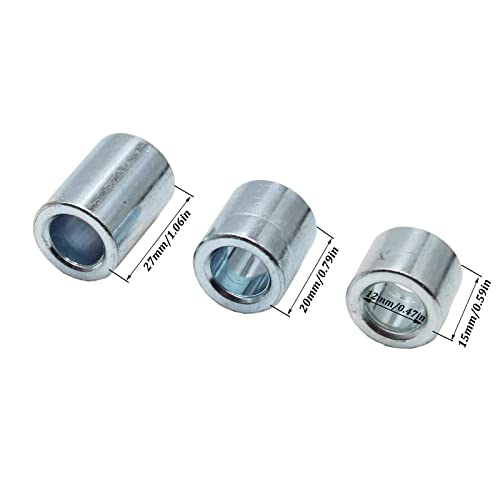 Image of 3X 12mm Axle Spacer 15mm /20mm /27mm Bushes for 110cc 125cc 140cc Pit Trail Quad Dirt Bike ATV Buggy