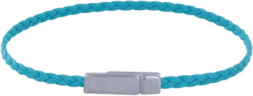 Bracelet Femme Cuir Tréssé Rond 18cm - Or LES POULETTES