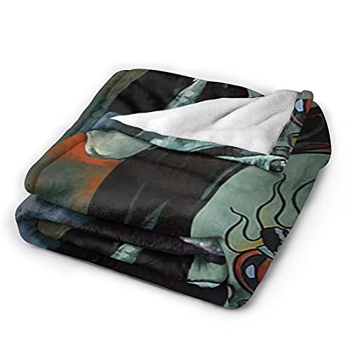Mioolkt Frankenstein Blanket Throw Blankets Ultra Soft Flannel Lightweight Throws For Couch, Bed thumb #2