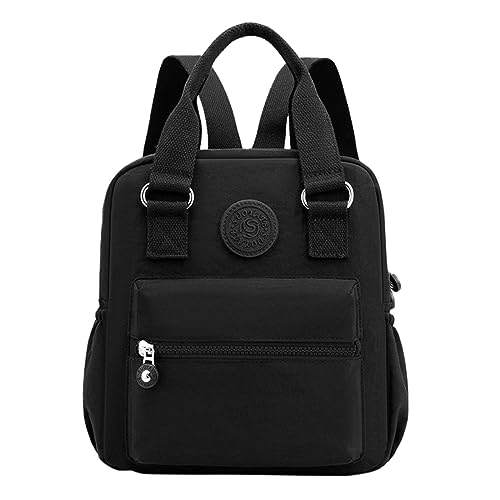 Sac à dos pour femmes en nylon étanche avec poignée sac à main d'école