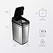 NINESTARS DZT-30-1 Automatic Touchless Motion Sensor Rectangular Trash Can, 7.9 Gal. 30 L., Stainless Steel