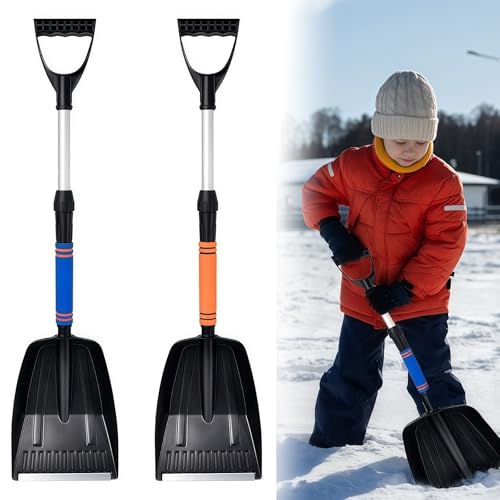 2 Pack Aluminum Kids Snow Shovel