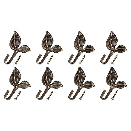 METALLIXITY Ganchos para Cortinas (75mm/3) 8Pcs, Soporte para Cortinas Montado En Pared De Metal Porta Borlas - para Cortinas Y Drapados De Hogar, Tono Bronce