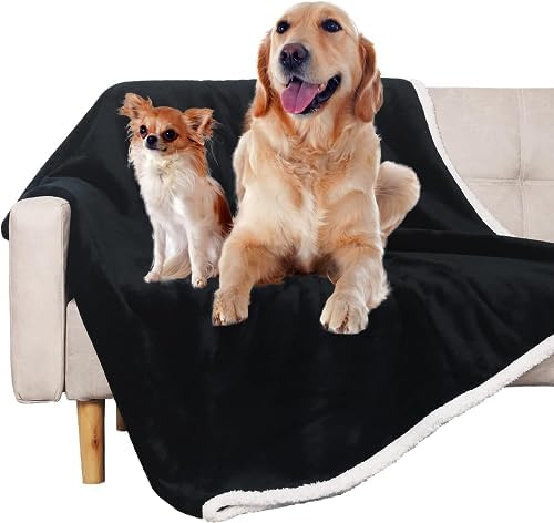 Waterproof Blanket Cover 178x230CM for Baby, Adults, Dogs, Cats or Any Pets, 3 Layer Protector and 100% Leak Proof blanket for Bed, Couch and Other Furniture, Easy to Clean, Charcoal & Light Grey