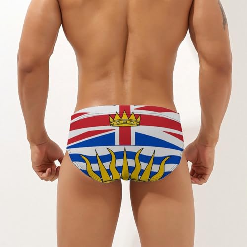 Flag of British Columbias Men's Swim Briefs Low Waist Bikini Swimsuit Underwear Beach Swimwear2