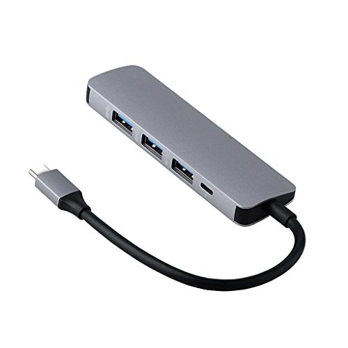 gazechimp Cabo Adaptador HUB De Porta USB 3.0 De Tipo C A 4 Conecte Ao Mouse/Teclado/Telefone