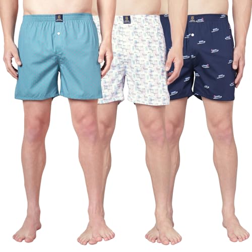 Image of Urban Scottish Ultra-Comfortable Men's Boxer Pants - 100% Cotton Material with A Stylish Print - Soft and Stretchy Elastic Waist Band - Dynamic Movement and Hardwearing Stitching - Breathable with A Gentle Snug Fit
