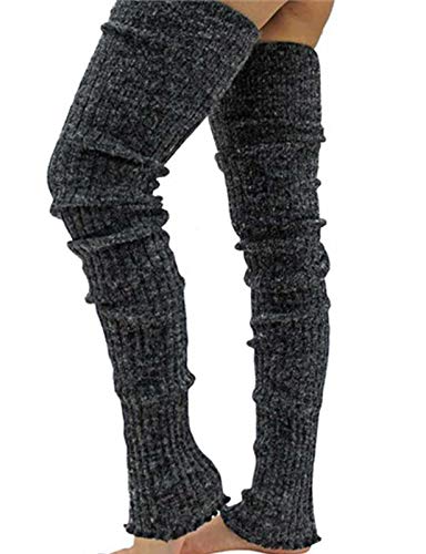 Springcmy Women's Cable Knitted High Boot Socks Extra Long Winter Over Knee Stockings Leg Warmers2