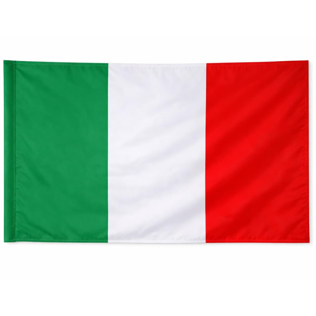 Bandiera Italiana 90x150cm, Tricolore Verde Bianco Rosso, Poliestere, per Mondiali 2026 e Eventi Sportivi (nazione)