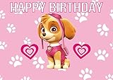 8.3 x 11.7 Inch Edible Square Cake Toppers – Paw P Skye Themed Birthday Party Collection of Edible...