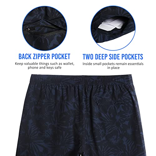 Image of maamgic Mens Workout Shorts 2 in 1 Stretch 5 inch / 7 inch Gym Shorts Running Shorts with Compression Liner Zip Pocket