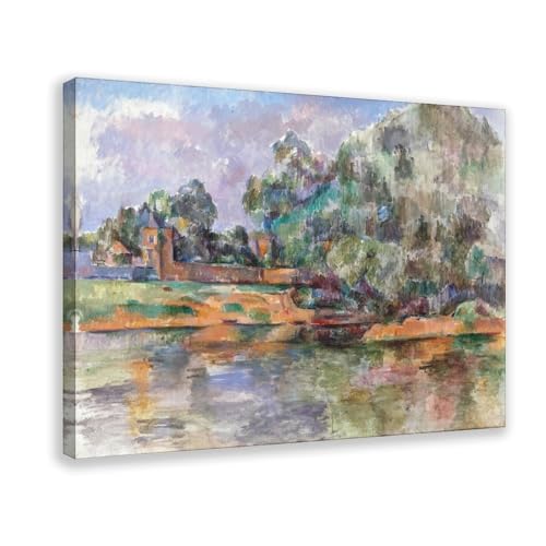 Impression sur toile Banks of The Seine Paul Cezanne : tableau mural de salon