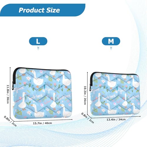 Funda acolchada para portátil 13-13.3'' diseño gansos miniatura 3