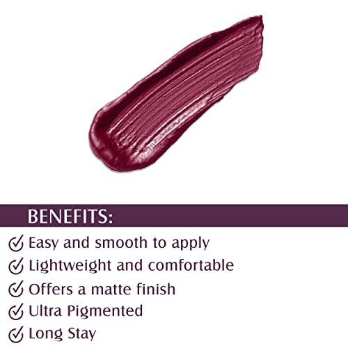 Image of Glam21 Matte Lippie No Transfer Lip Gloss | Lightweight and comfortable| Creamy Matte Formula - 4 gm | Dew Me Up-14