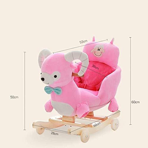 ZHANGYUEFEIFZ Schaukelpferd Plüsch Schaukeltier Pferd Rocking Horse Baby Trojaner Spielzeug Geschenk Nette Kinderstuhl… – Bild 4