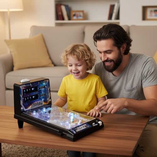 Pinball Game for Kids, Electronic Pinball Machine – Scoring, Lights & Sounds, Fast & Fun Ball Launch Game, Nostalgia Arcade Machine