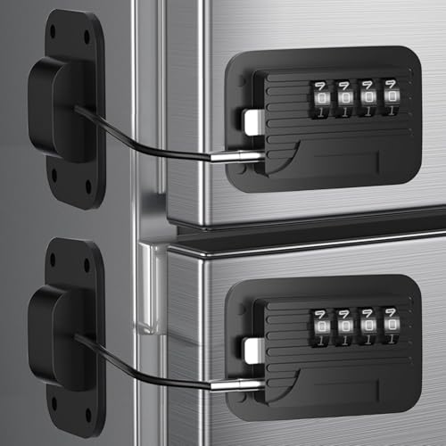 Image of Refrigerator Fridge Freezer Door Lock with Password, Child Proof Door Lock for Kitchen Refrigerator, Cabinets and Drawers, Closets, Windows