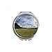 Sky Clouds Forestry Science Nature Scenery Hand Compact Mirror Round Portable Pocket Glass