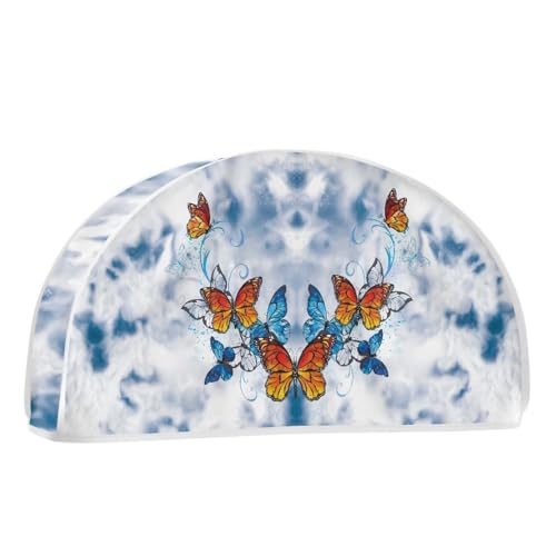 Babrukda Blue Tie Dye Butterfly Clothes Garment Rack Cover for Suit, Hanging Clothing Storage Bags for Dress, Coat, Shirts Travel Hanging Garment Bags Reusable Wardrobe Clothes Protector3