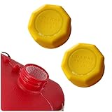 Gas Can Cap, Gas Can Cap Replacement (2 kits-Yellow), for popular brands such as Blitz, Briggs Stratton, Eagle, Essence, Gott, Igloo, Midwest, Rubbermaid, Scepter and GARAGE BOSS