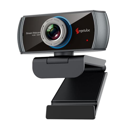 Angetube 1080P Webcam for PC USB Web Camera with Microphone for