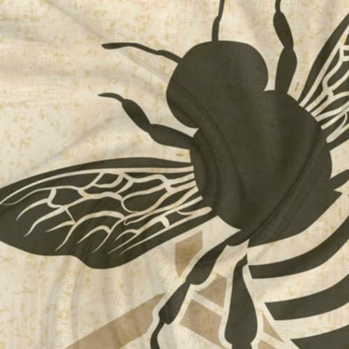 QsirBC Vintage Bee Honeycomb Square Silk Scarf, Summer Head Scarf, Hair Scarf for Women Soft Smoothness for Travel Yoga Handkerchief Shawl Sunscreen Gift 23.6× 23.6 Inches3