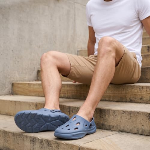 Image of CHUPPS Gator Clogs for Men | Lightweight EVA Clogs | Anti-Slip Sole | Cushioned Footbed | Breathable Ventilation | Adjustable Back Strap | Waterproof Casual Garden Clogs for Men