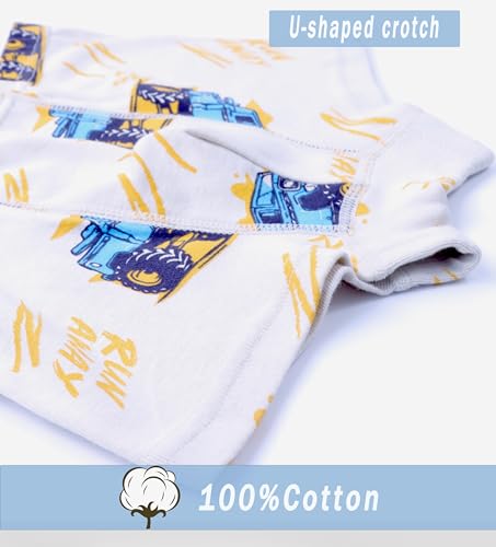 Boboking Boys Soft Boxer Briefs Dinosaur Shark Toddler Kids Underwear 12 Pack.2-12 Years3