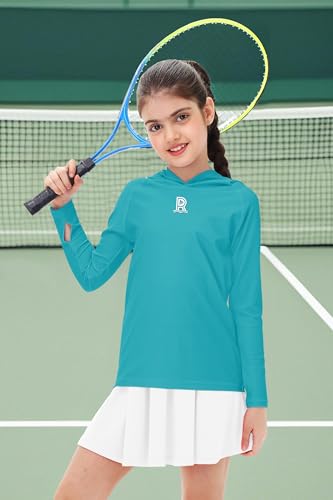 Image of Remimi Kids Sun Shirt Rash Guard Quick Dry Sun Protection Athletic Hoodie Hiking Shirts 3-12 Years