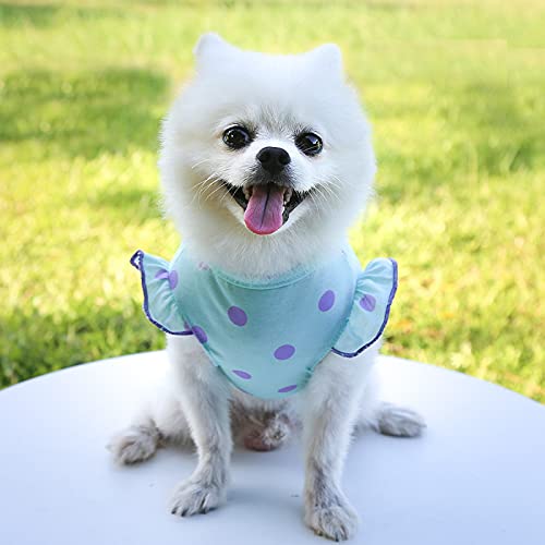 Pet Clothes, Lovely Dog Shirt With Pocket Bear Polka Dot Cat Clothes Puppy T-Shirt Outfit Dog Vest For Cats Small Dogs (L:green) #TOP1