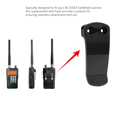 Image of Replacement Belt Hook Compatible with Uniden Bearcat BC125AT Handheld Scanner,Replace Your Broken Belt Hook (Black)