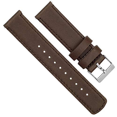 20mm Saddle Brown Barton Quick Release Top Grain Leather Watch Band