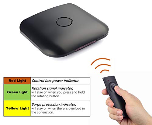 CeKay Digital Outdoor Amplified HD TV Antenna Motorized 360 Degree Rotation 200 Miles with 40FT RG6 Coax Cable and Mounting Pole Snap-On Installation - UHF/VHF/1080P/4K