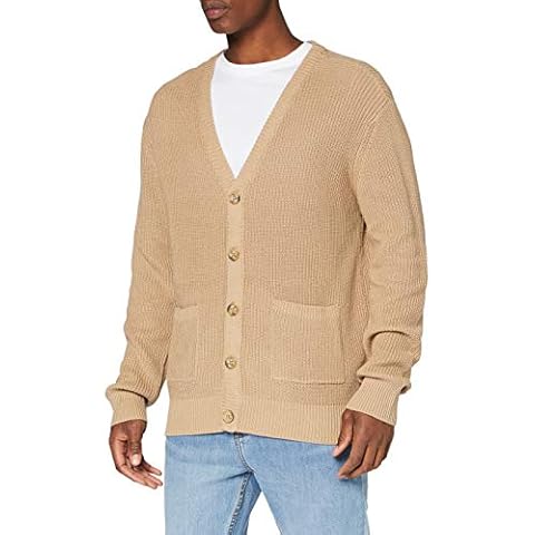 Urban Classics Men's Boxy Cardigan Sweatshirts, Warm Sand, L Cover