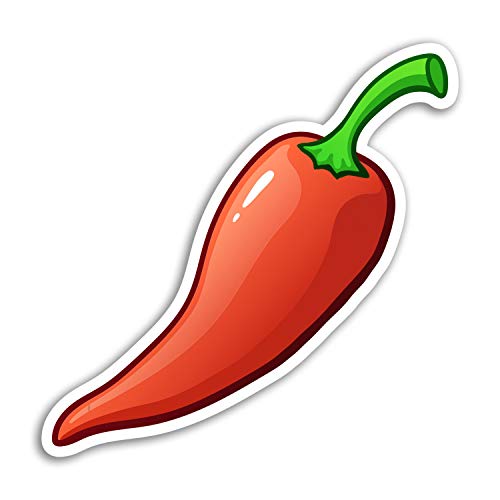 2 x 10cm Red Chili Pepper Vinyl Stickers - Hot Spice Food Sticker Laptop #18370 (10cm Wide)