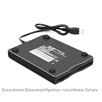Kinetxiaxia Diskettenlaufwerk, USB, 3,5 Zoll, tragbar, 1,44 MB FDD, für Laptops mit Windows 10/7/8/XP/Vista, Plug-and-Play, keine zusätzlichen Treiber erforderlich – Schwarz – Ansicht 5
