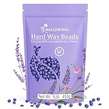 Mallowwax Hard Wax Beads, Wax Beans for Hair Removal, Natural Lavender, Stripless, Coarse Body Hair Specific - Ideal for Bikini, Brazilian, Legs, Underarms, Chest, 16 Ounce
