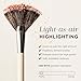 HALEYS Fan Makeup Brush – Soft Vegan Fluffy Face Brush for Applying Highlighter, Bronzer & Finishing Powder, Precise, Luminous Blending Tool, Cruelty-Free