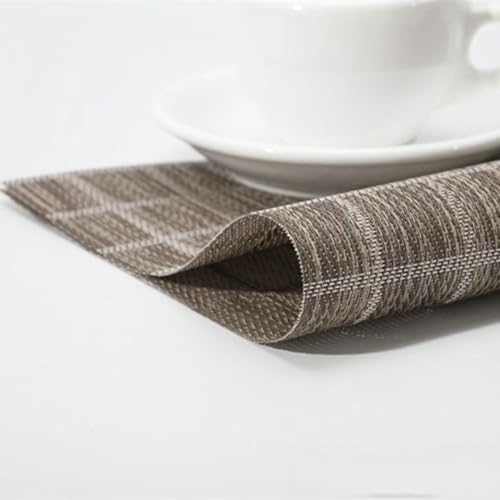 Sets de table motif treillis tissé durable et antidérapant de qualité - 5