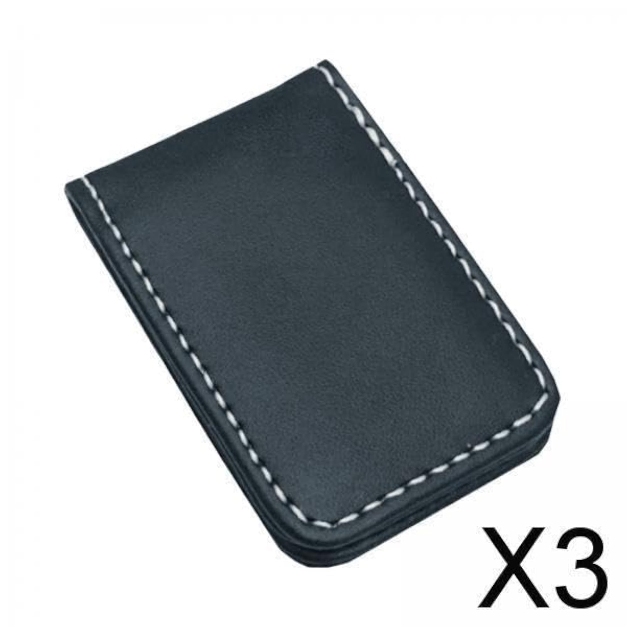 3x Magnetic Money Clip Dollar Cash Clamp Card Holder Wallet Black