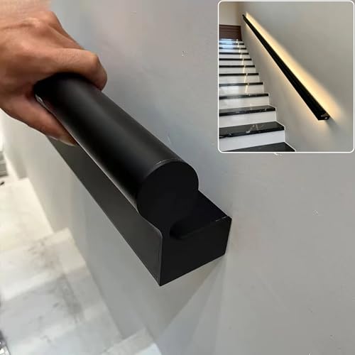 Rambarde noire anti-chute avec éclairage de nuit automatique