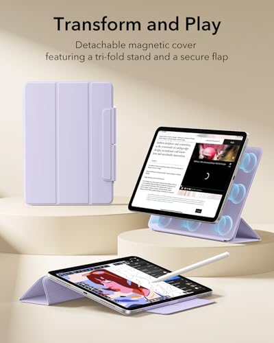 Image of ESR Case for iPad Air 13 Inch M4 /M3 /M2, iPad Pro 12.9 Case, Light Purple