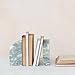 Creative Co-Op Half Arch Marble Bookends, Green