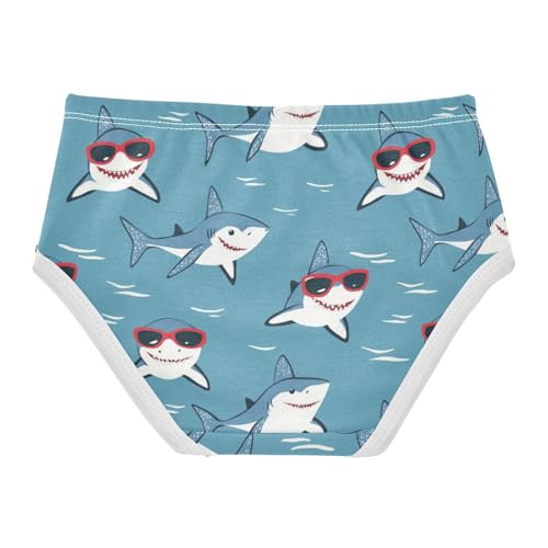 ZZKKO Sunglasses Sharks Ocean Girls Underwear Toddler Panties for Girls Comfort Brief Size 2-8T2