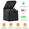 Vemico Hero 7/6/5 Batteria Caricabatterie Kit 3 Pack 1500mAh Batterie Ricambio Tipo-C LED 3-Canali Caricabatterie per Hero 7 Black/Hero 6/Hero 5 Black/Hero 2018 (Compatibile con L'originale) #4