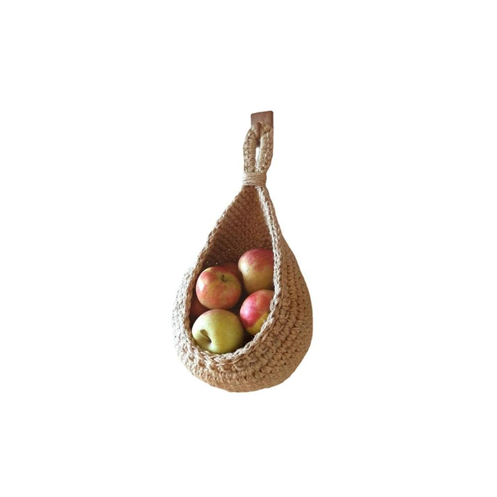 Wiszące ścienne Kosze z Owocami Warzywnymi, Kosz ścienny Boho do Przechowywania w Kuchni Produktów Warzywno-owocowych (#2)