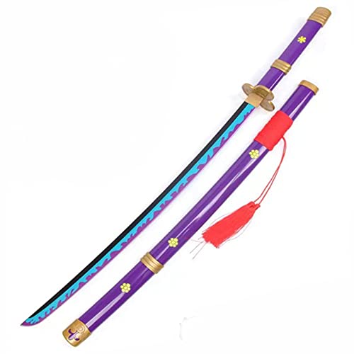 One Piece Roronoa Zoro Yama Enma Épée, 40.94 Inch en Anime Japonais Cosplay Katana en Bois, Épée de ninja pour Samouraï Combattant Halloween Fête à Thème Déguisement Cover