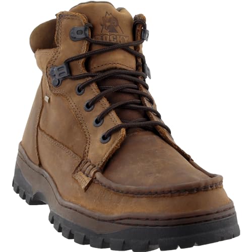 Rocky Mens Outback 5 Inch Gore-Tex Waterproof Round Toe Hiking Hiking Casual Boots Ankle - Brown - Size 8 D_M2
