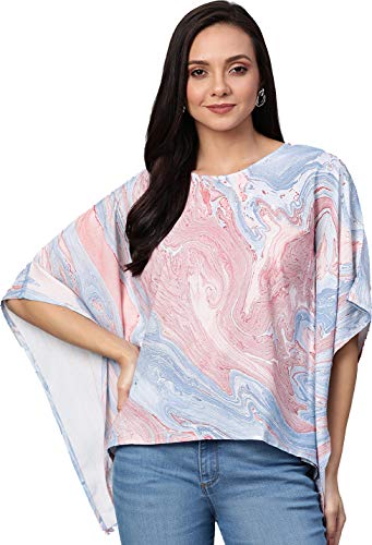 Image of Yash Gallery Womens Rayon Printed Relaxed Fit Top for Women & Girls